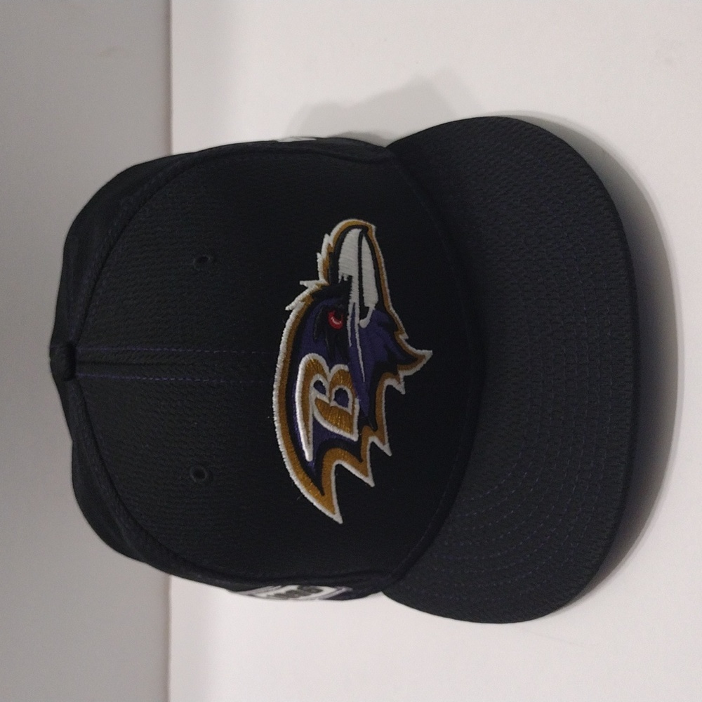 1996 Baltimore Ravens New Era 59FIFTY. Size 7 7/8 Fitted Hat Cap Black NFL 100